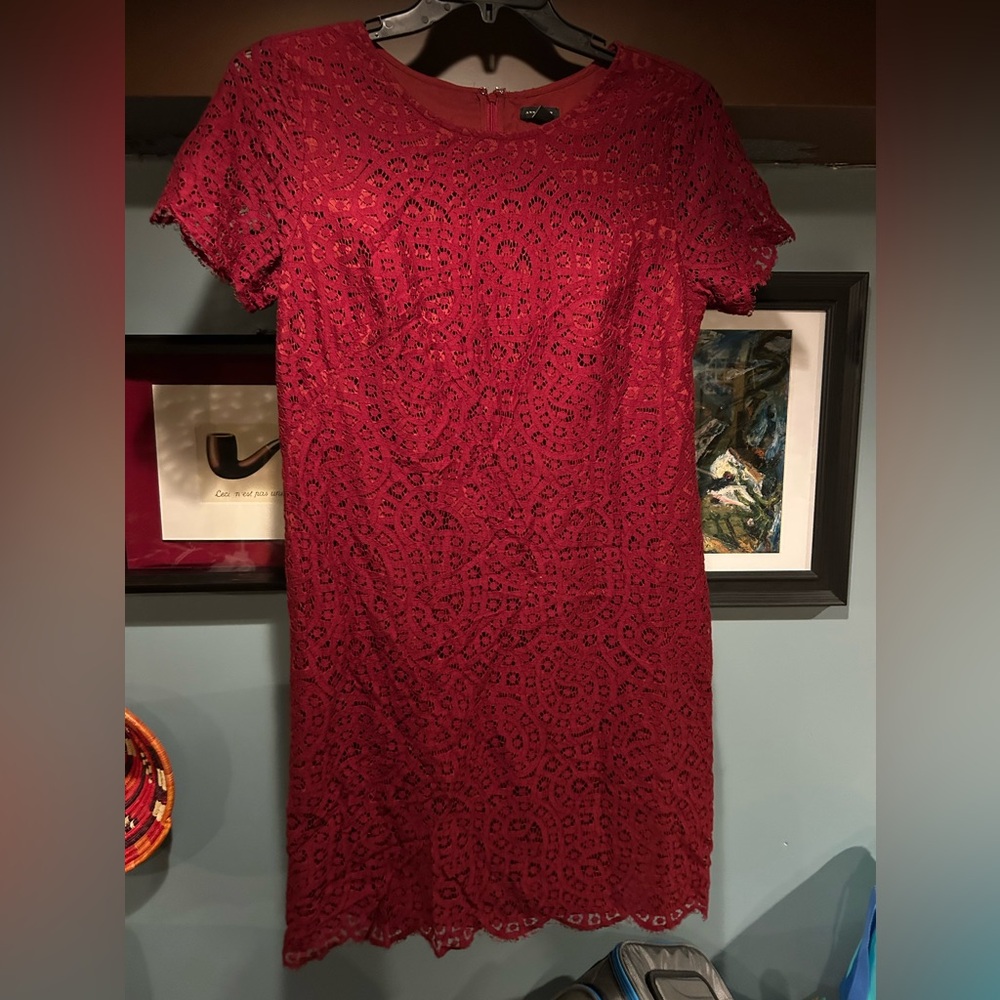 Ann Taylor Lace Shift Mini Dress